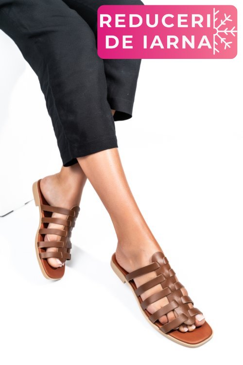 Papuci maro piele naturala 6sp00106