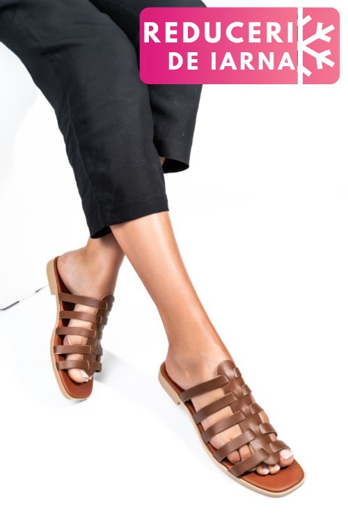 Papuci maro piele naturala 6sp00106