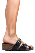 SANDALE BLACK PIELE NATURALA FSPEDERICA