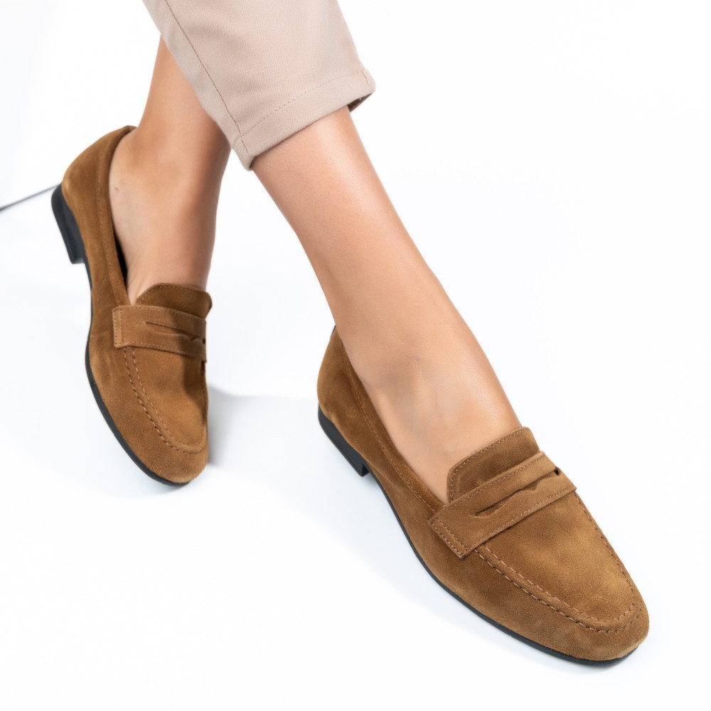 MOCASINI MARO PIELE NATURALA INTOARSA JANETTE