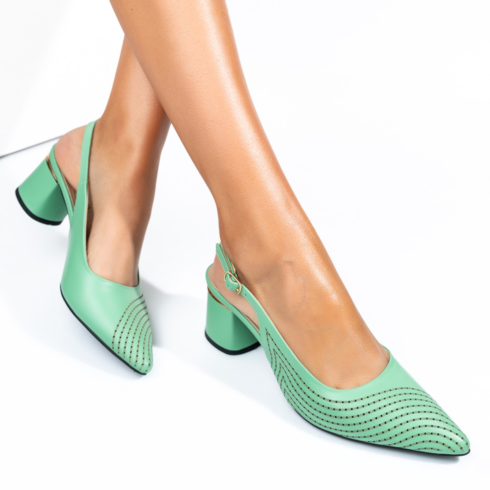 PANTOFI VERZI PIELE NATURALA 1S77479