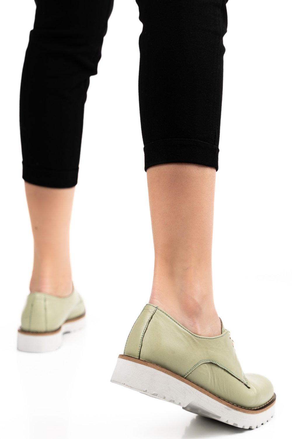 PANTOFI VERDE DESCHIS PIELE NATURALA 1S7792656