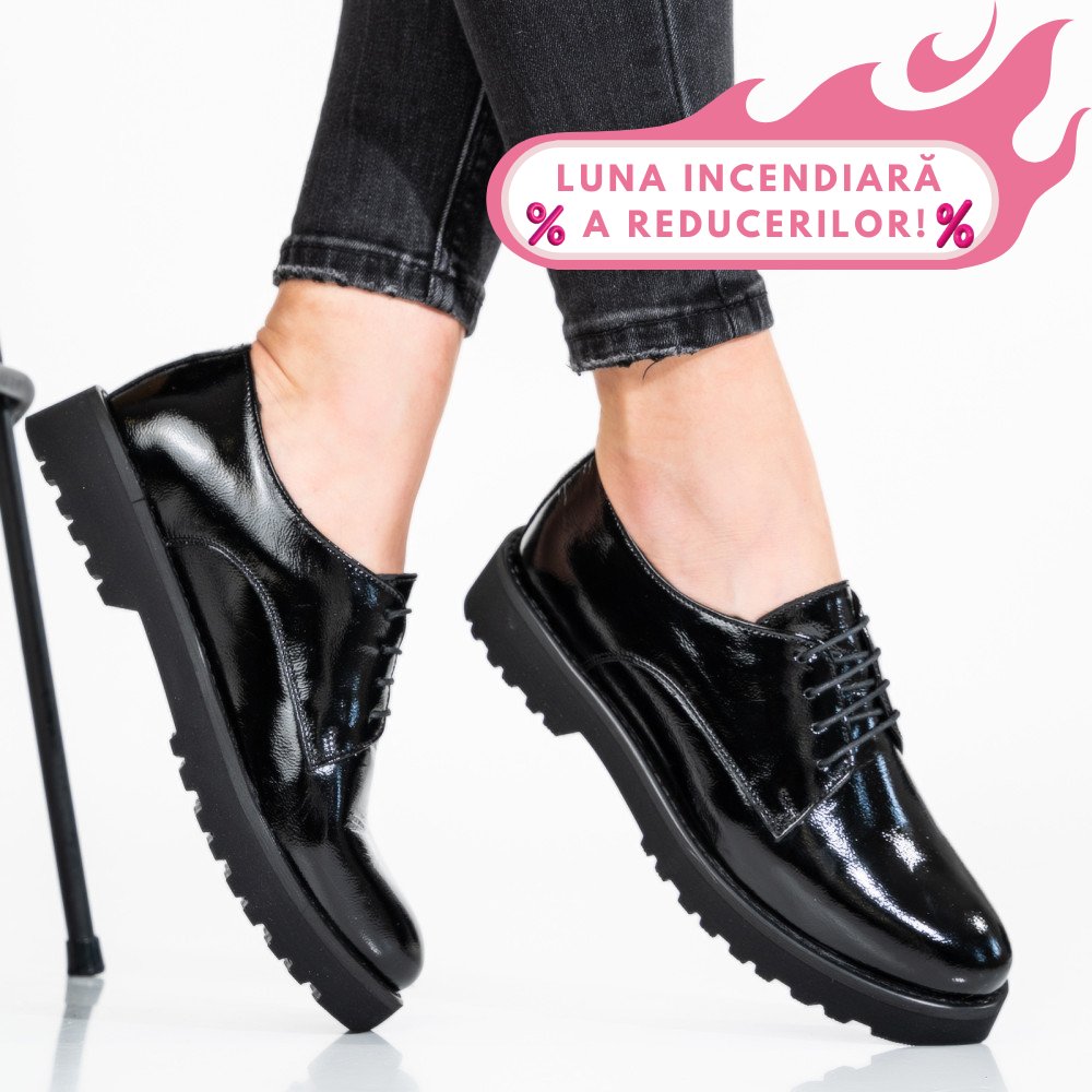 PANTOFI NEGRI PIELE NATURALA LACUITA 1S7792656NPK