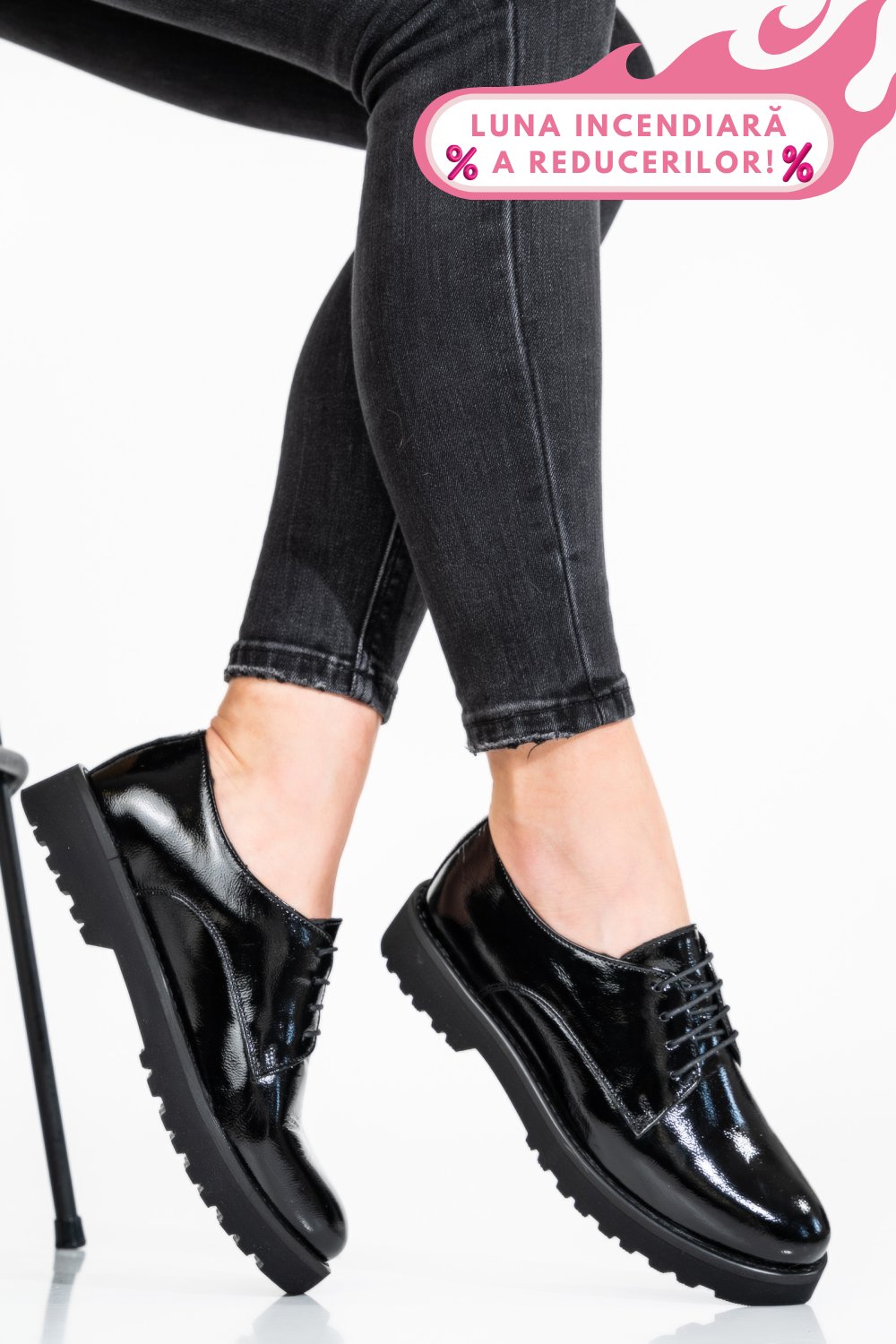 PANTOFI NEGRI PIELE NATURALA LACUITA 1S7792656NPK
