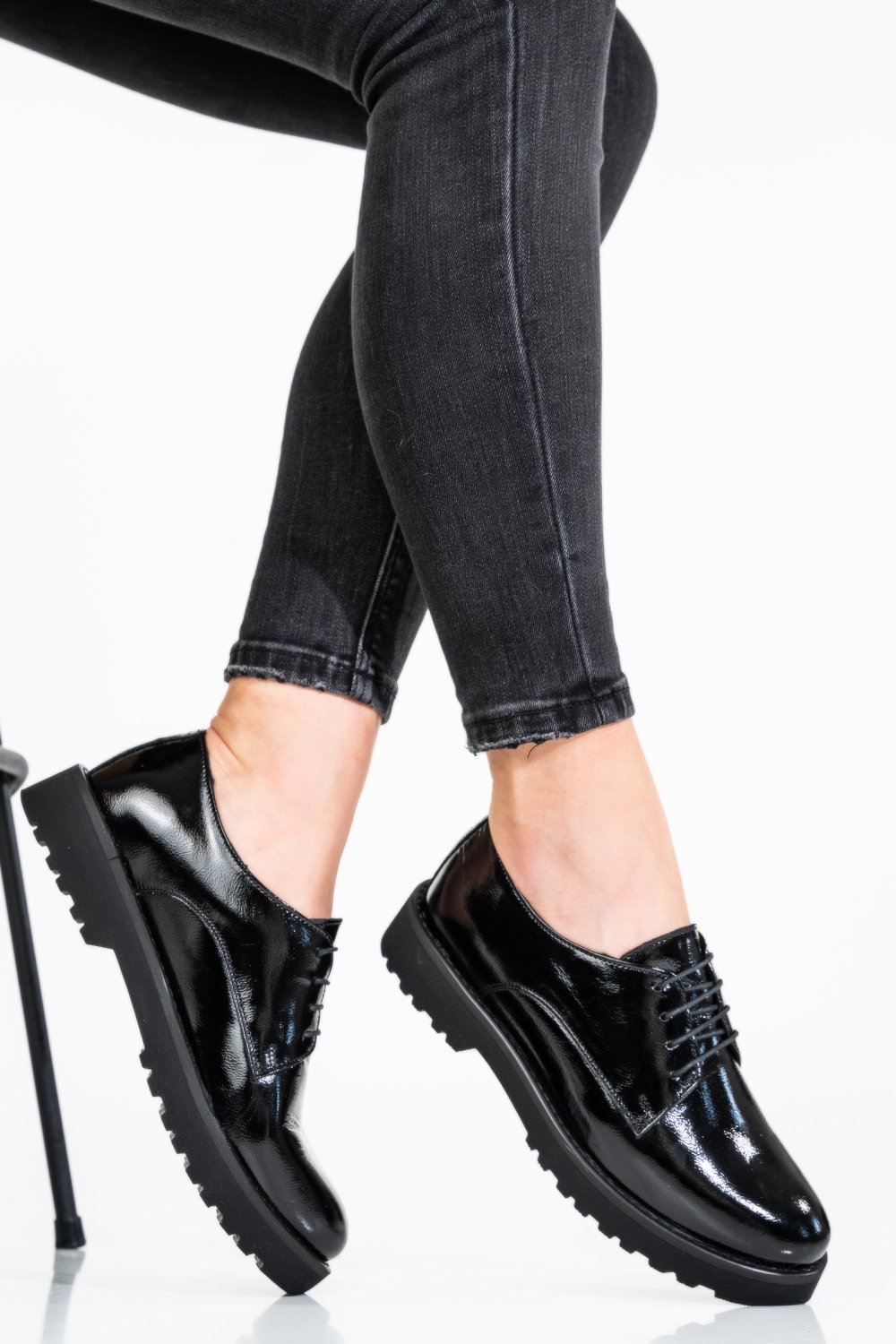 PANTOFI NEGRI PIELE NATURALA LACUITA 1S7792656NPK