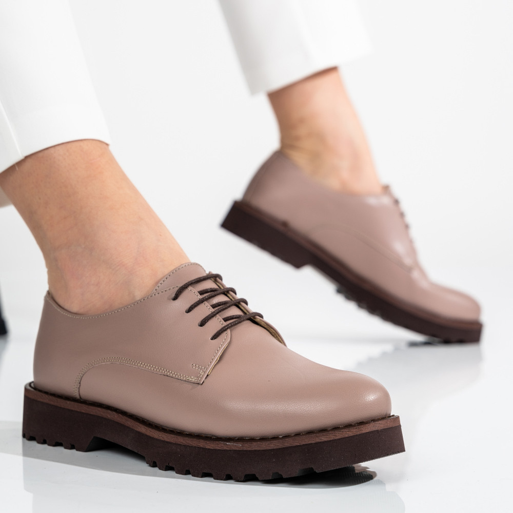 PANTOFI NUDE PIELE NATURALA 1S7792656