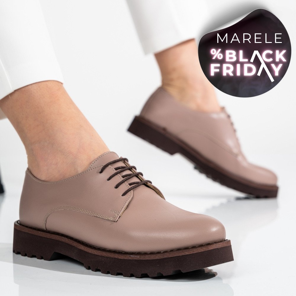 PANTOFI NUDE PIELE NATURALA 1S7792656