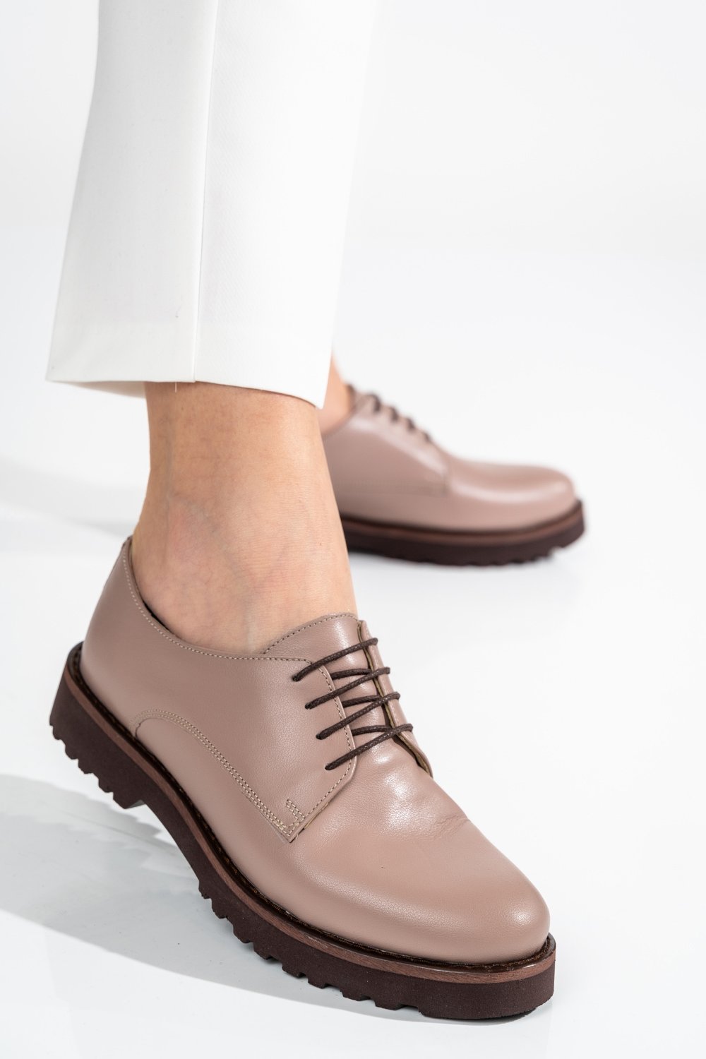 PANTOFI NUDE PIELE NATURALA 1S7792656