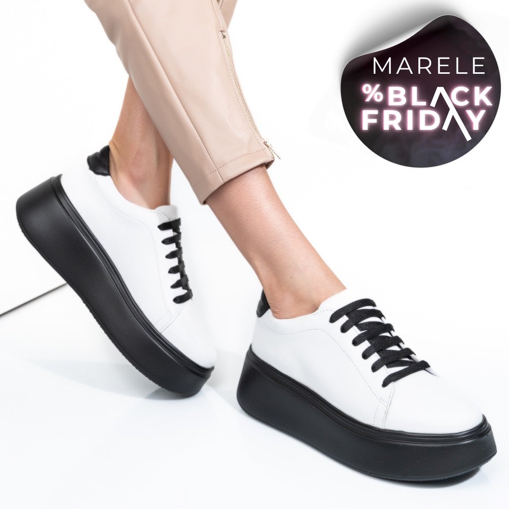 PANTOFI ALBI PIELE NATURALA 2S7741610NP