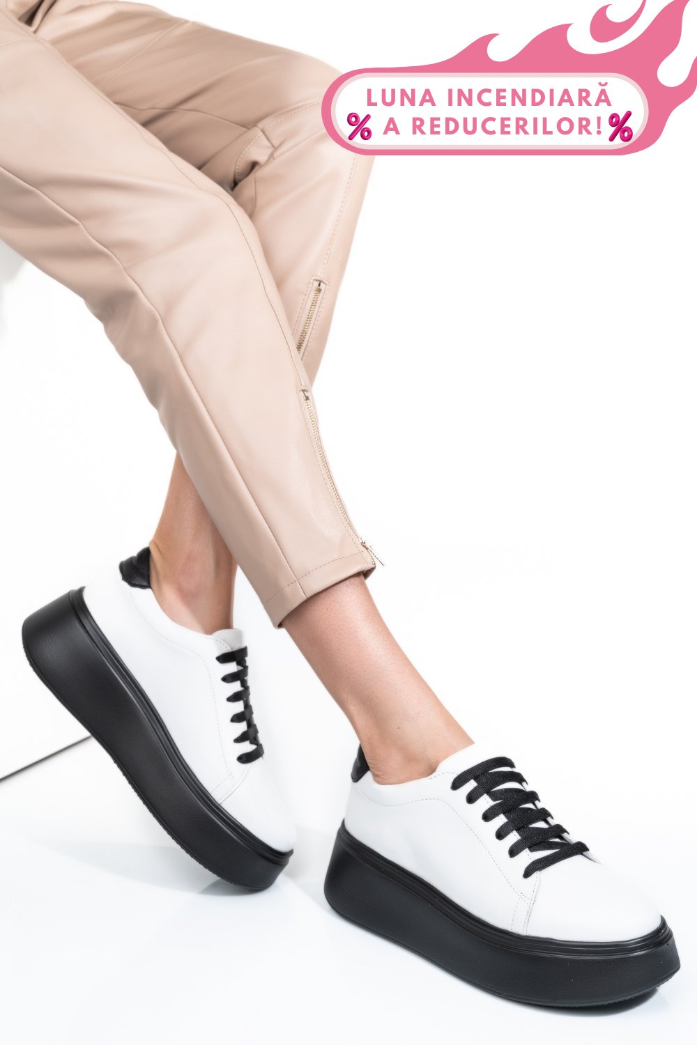 PANTOFI ALBI PIELE NATURALA 2S7741610NP