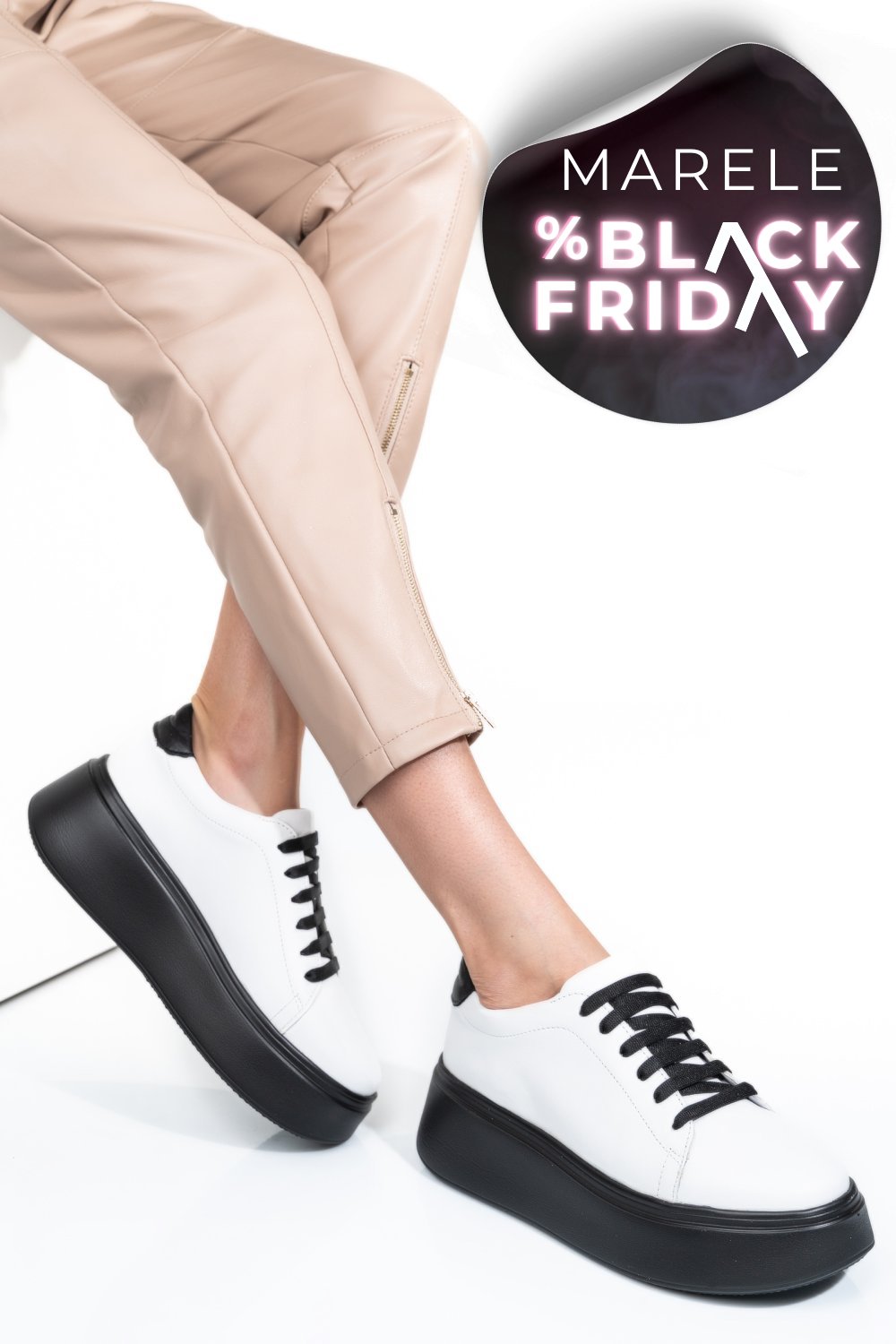 PANTOFI ALBI PIELE NATURALA 2S7741610NP