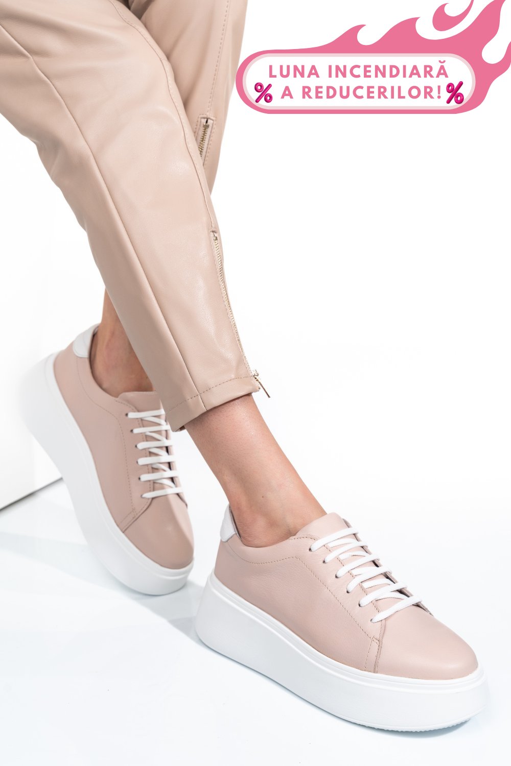 PANTOFI ROZ PIELE NATURALA 2S7741610NP
