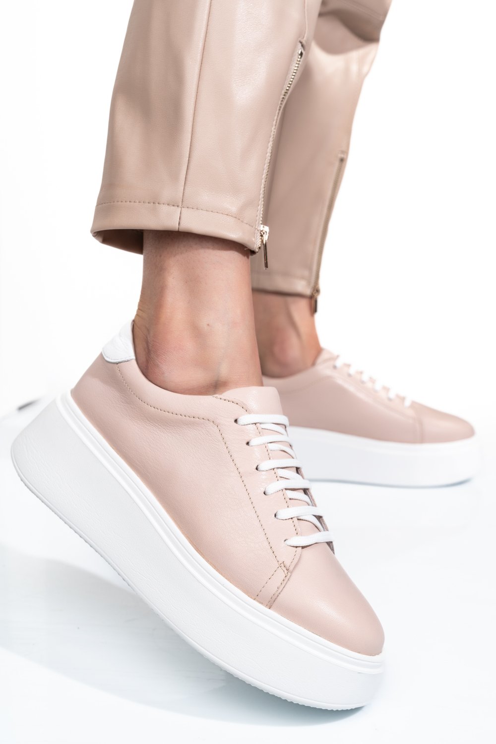 PANTOFI ROZ PIELE NATURALA 2S7741610NP