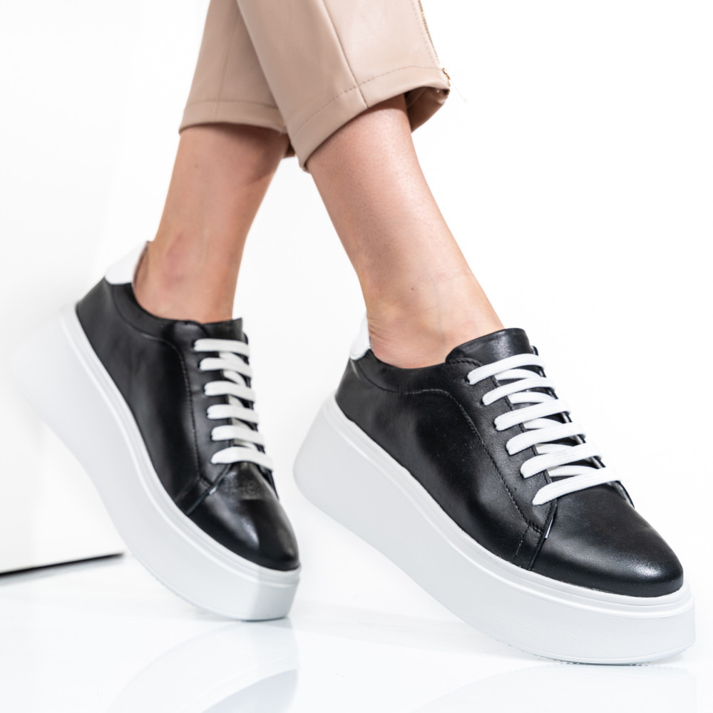 PANTOFI NEGRI PIELE NATURALA 2S7741610NP