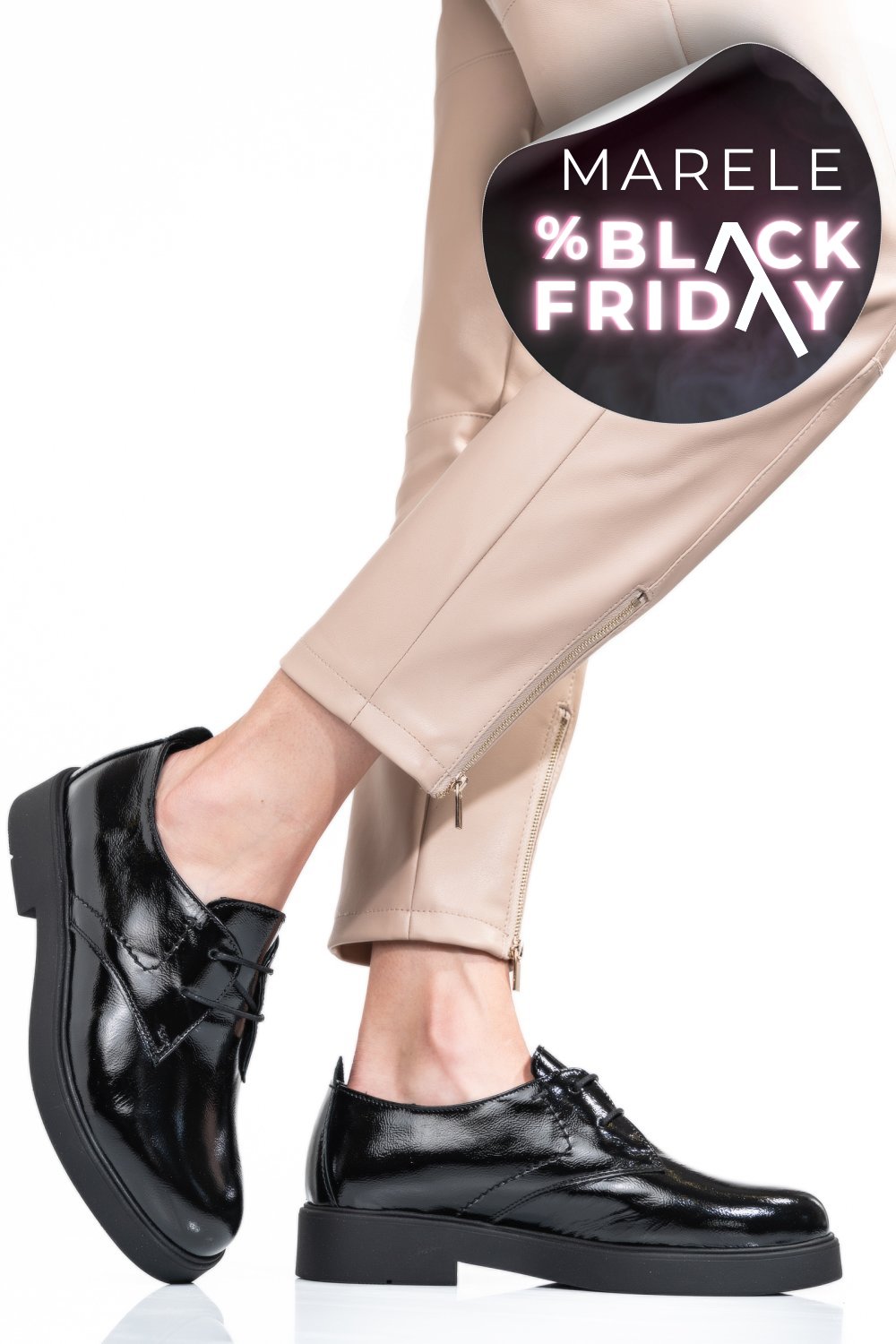 PANTOFI NEGRI PIELE NATURALA LACUITA 2S7741603NPK