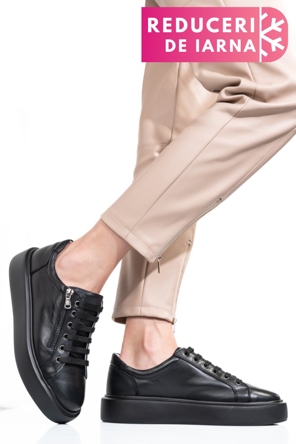 PANTOFI NEGRI PIELE NATURALA 2S7741607NP