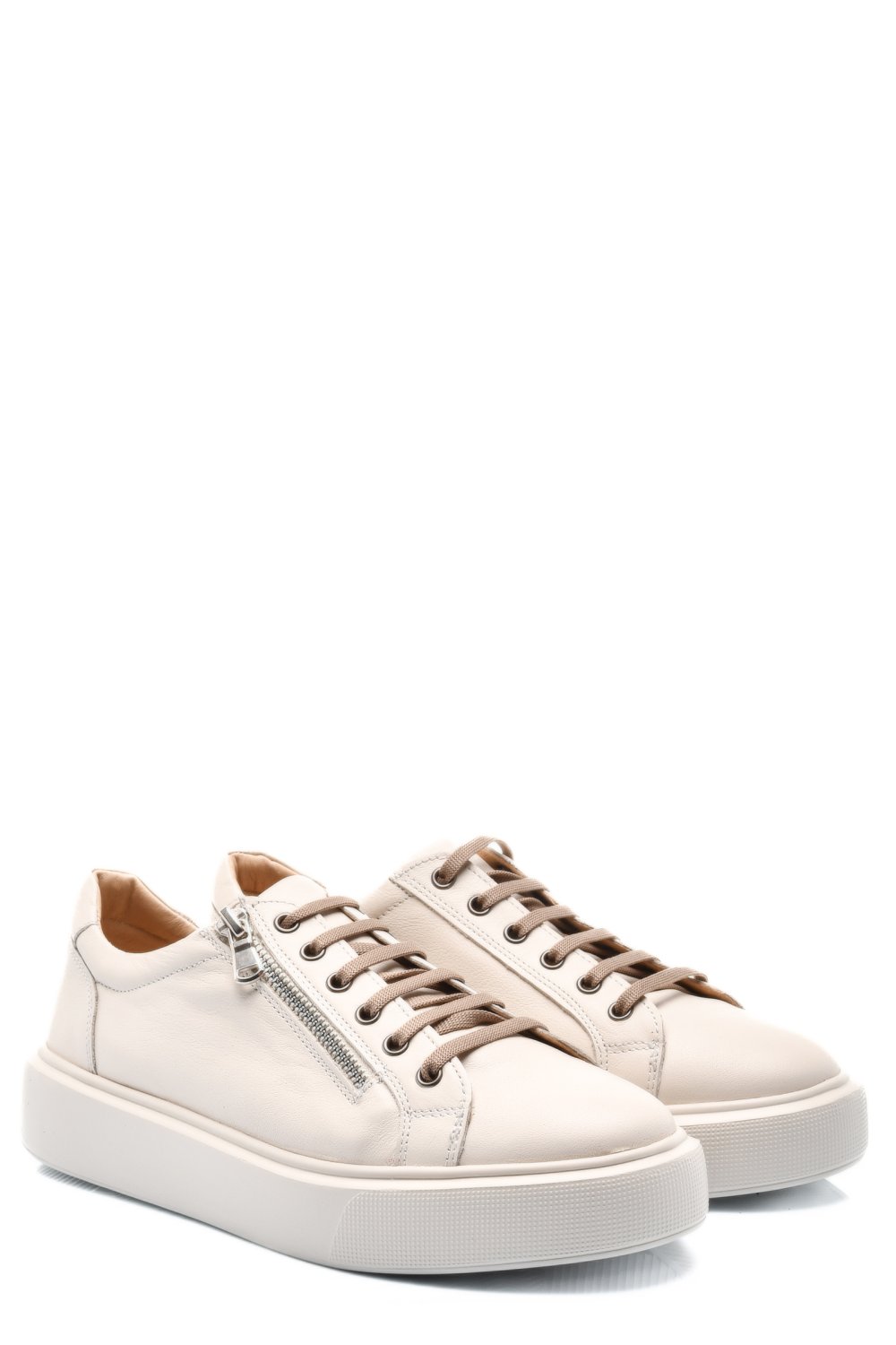 PANTOFI BEJ DESCHIS PIELE NATURALA 2S7741607NP