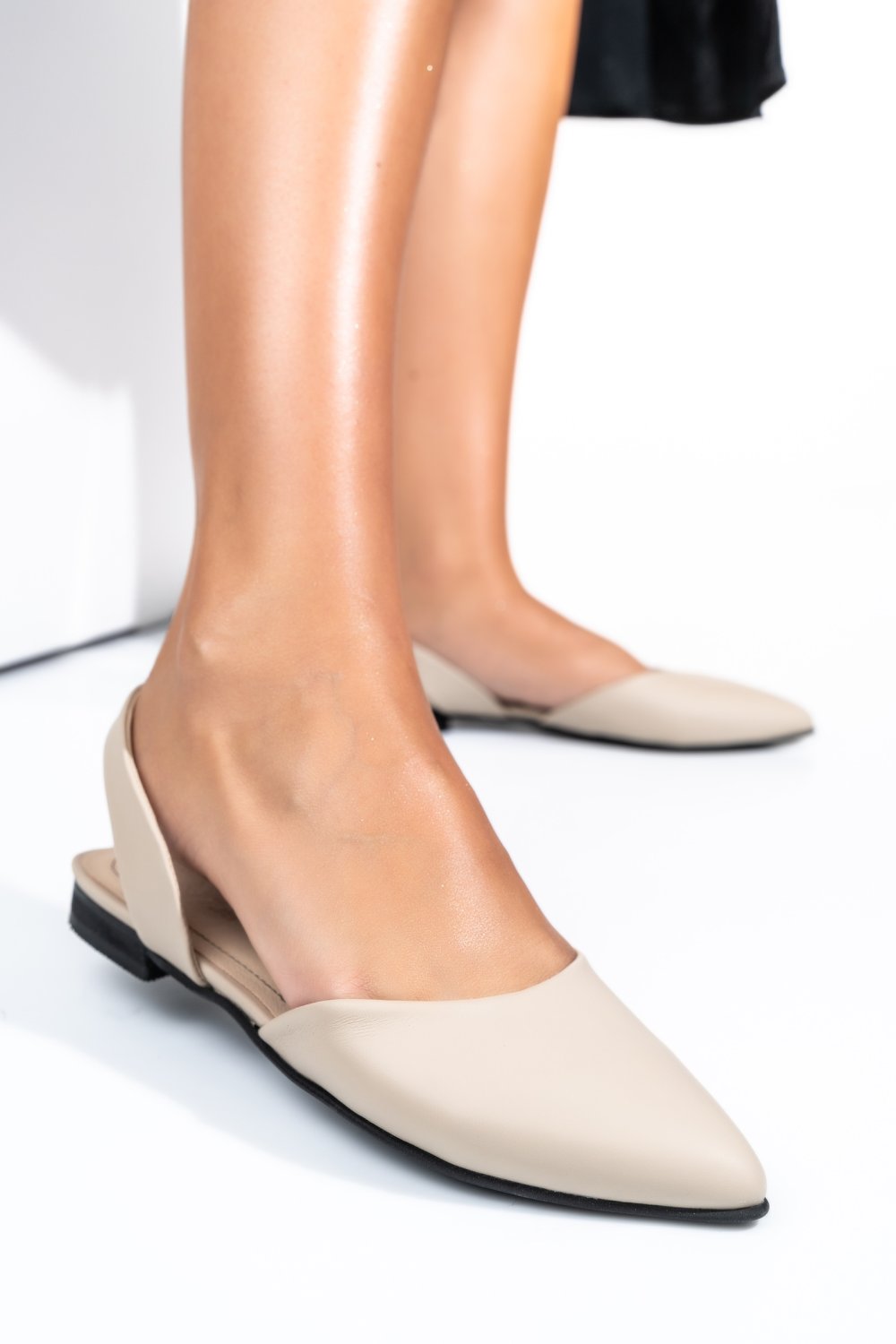 BALERINI BEJ PIELE NATURALA 3S7721