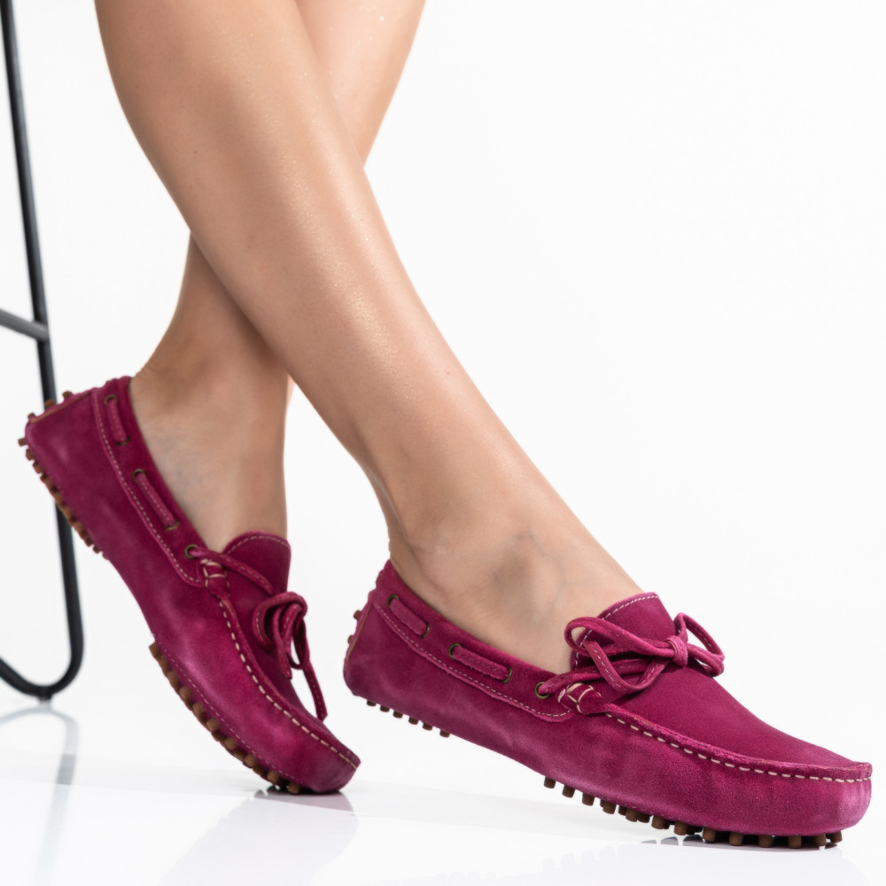 MOCASINI FUCHSIA PIELE NATURALA INTOARSA 0SP700