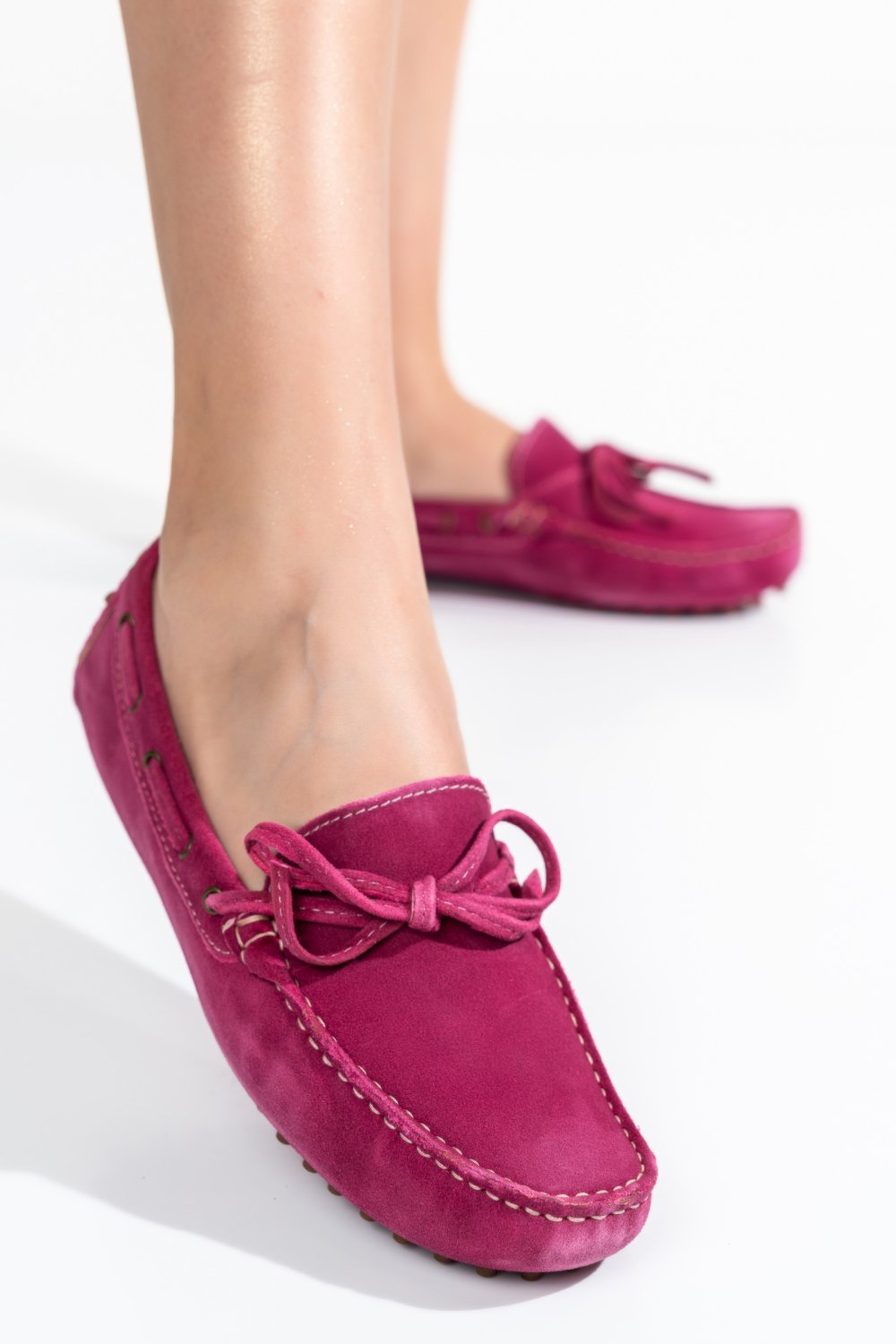 MOCASINI FUCHSIA PIELE NATURALA INTOARSA 0SP700
