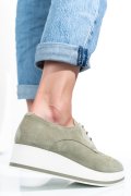 PANTOFI VERZI PIELE NATURALA INTOARSA OFELIA