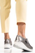 SNEAKERS PEWTER PIELE NATURALA PSPL-8002