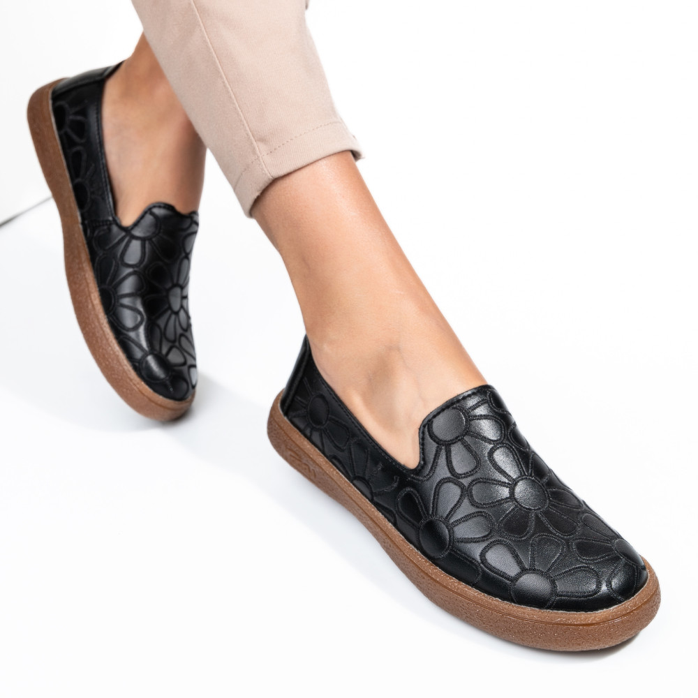 MOCASINI NEGRI PIELE NATURALA 2SP02-2