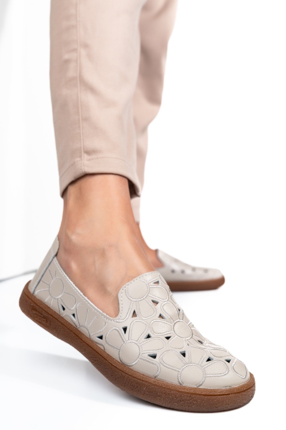 MOCASINI GRI PIELE NATURALA 2SP02-1