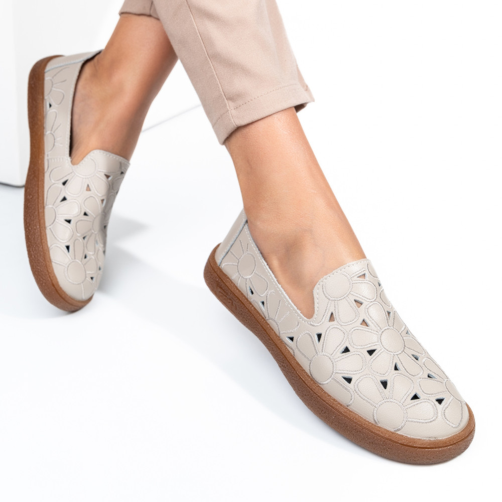 MOCASINI GRI PIELE NATURALA 2SP02-1