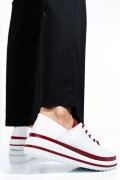 PANTOFI ALB ROSU PIELE NATURALA JSPY2780