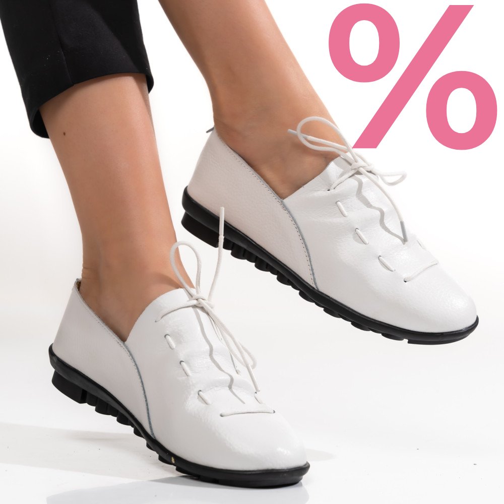 PANTOFI ALBI PIELE NATURALA 1SP01SP
