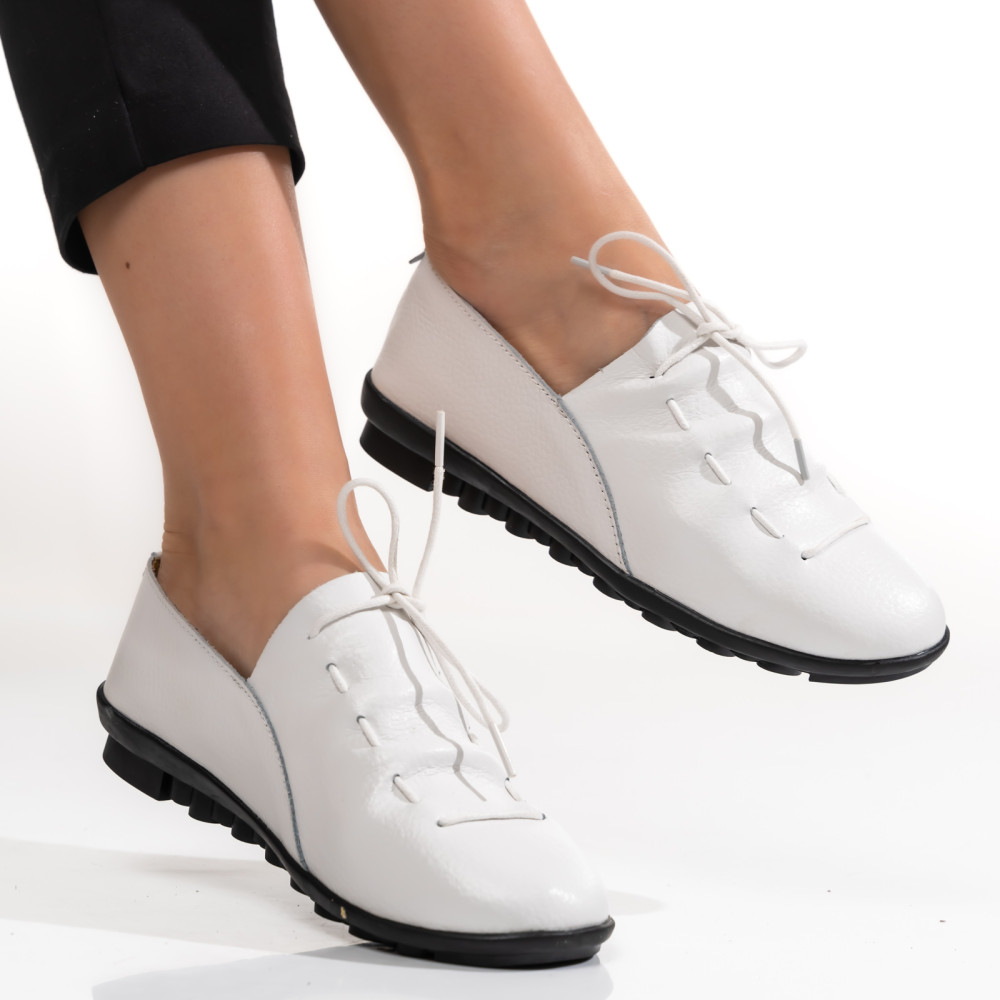 PANTOFI ALBI PIELE NATURALA 1SP01SP