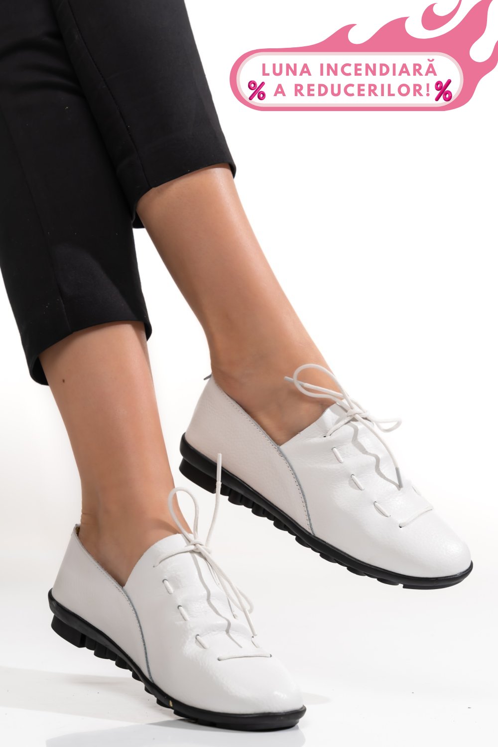 PANTOFI ALBI PIELE NATURALA 1SP01SP