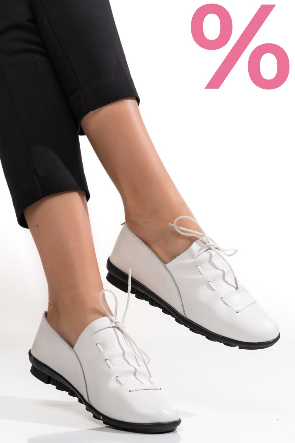 PANTOFI ALBI PIELE NATURALA 1SP01SP
