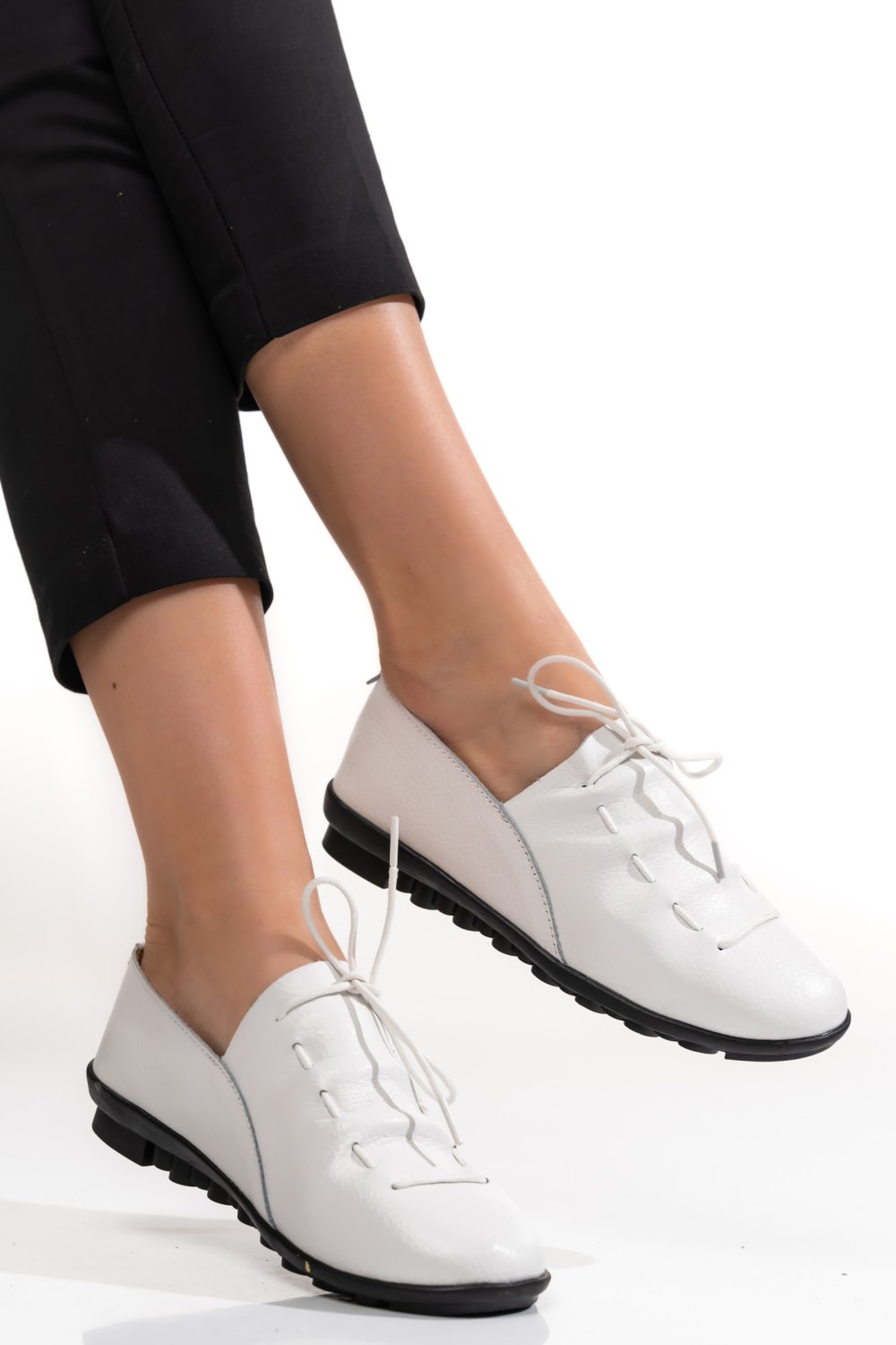 PANTOFI ALBI PIELE NATURALA 1SP01SP