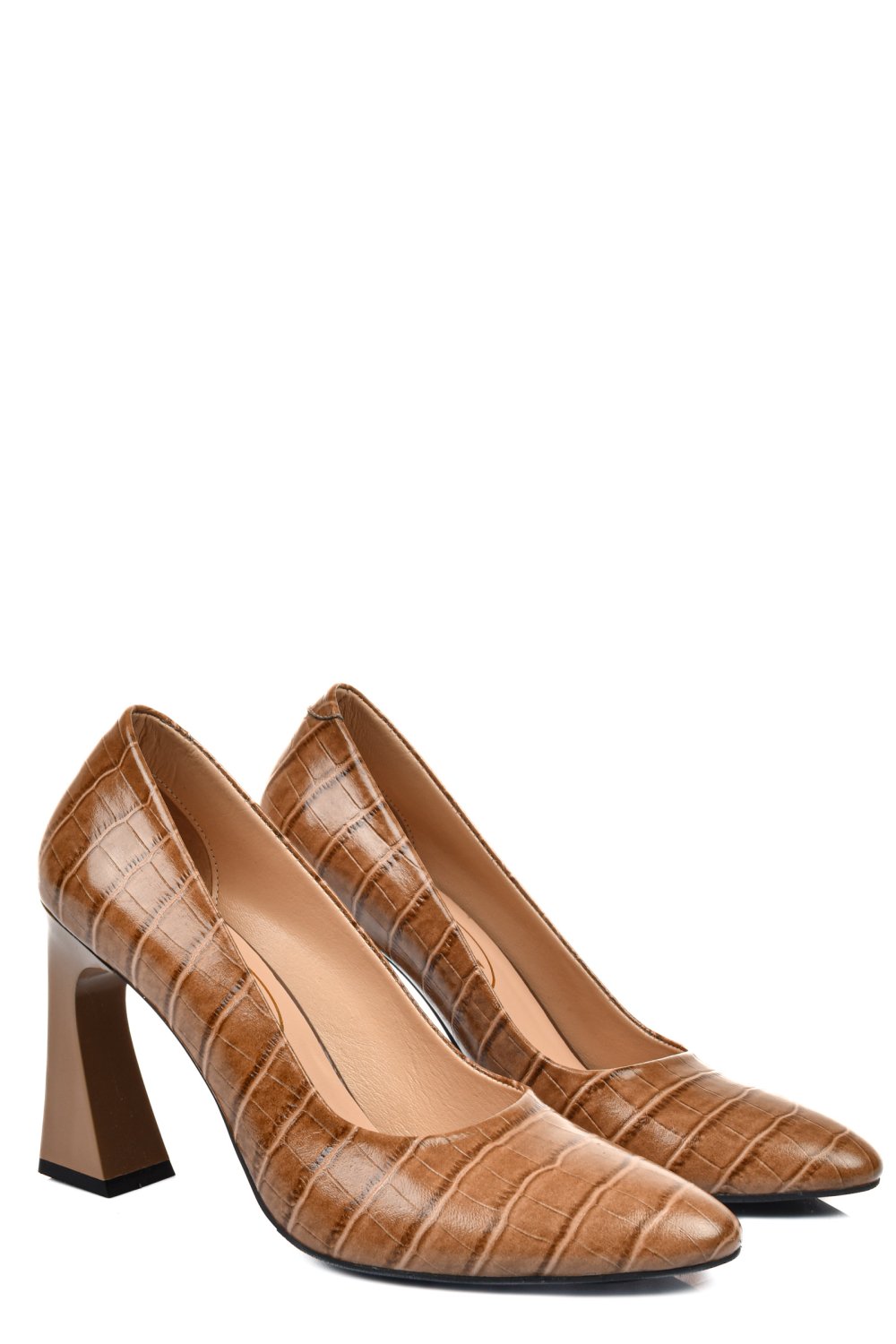 PANTOFI DAMA PIELE NATURALA BEJ CU TOC 9S773