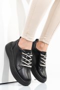 PANTOFI SPORT NEGRI PIELE NATURALA ASPW202342