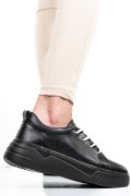 PANTOFI SPORT NEGRI PIELE NATURALA ASPW202342