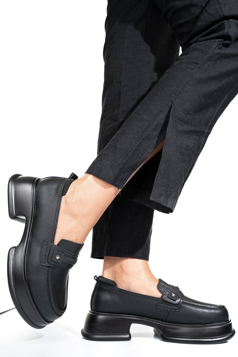 MOCASINI BLACK PIELE NATURALA JSPY3110