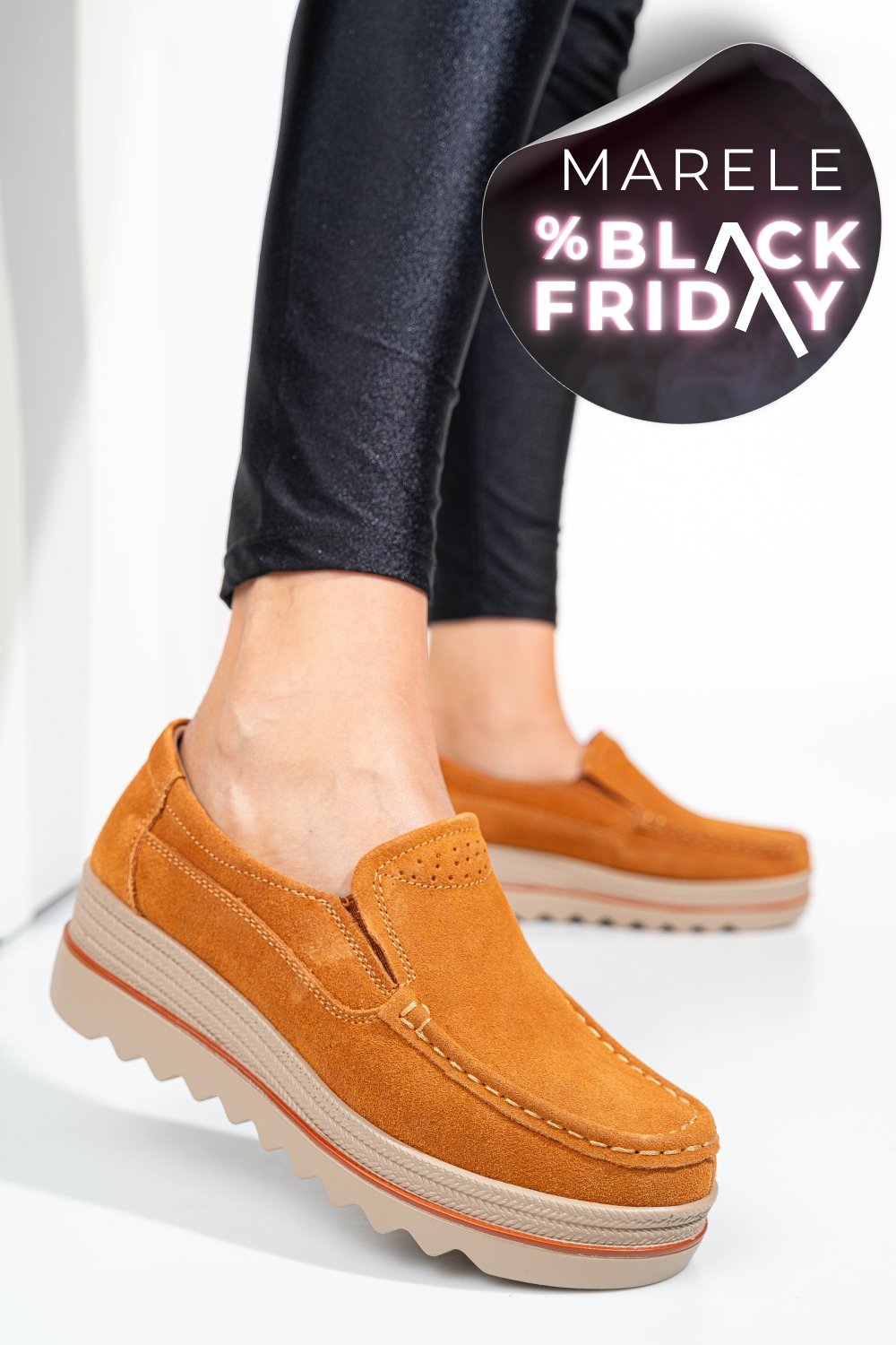 MOCASINI CAMEL PIELE NATURALA INTOARSA 3SP088