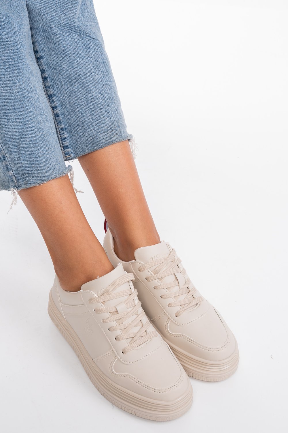 U.S. POLO ASSN, PANTOFI SPORT BEIGE SURI-1PR