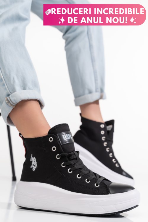 U.s. polo assn, ghete sport black clementine