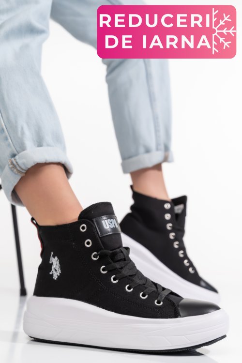 U.s. polo assn, ghete sport black clementine