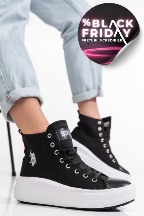 U.s. polo assn, ghete sport black clementine