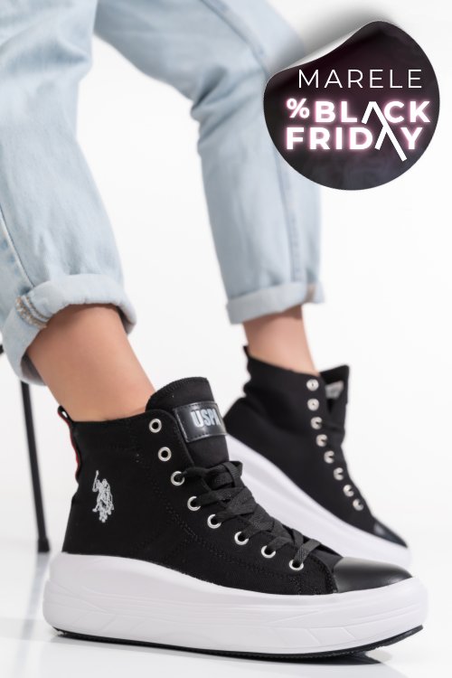 U.s. polo assn, ghete sport black clementine