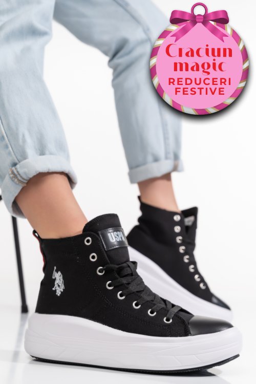 U.s. polo assn, ghete sport black clementine