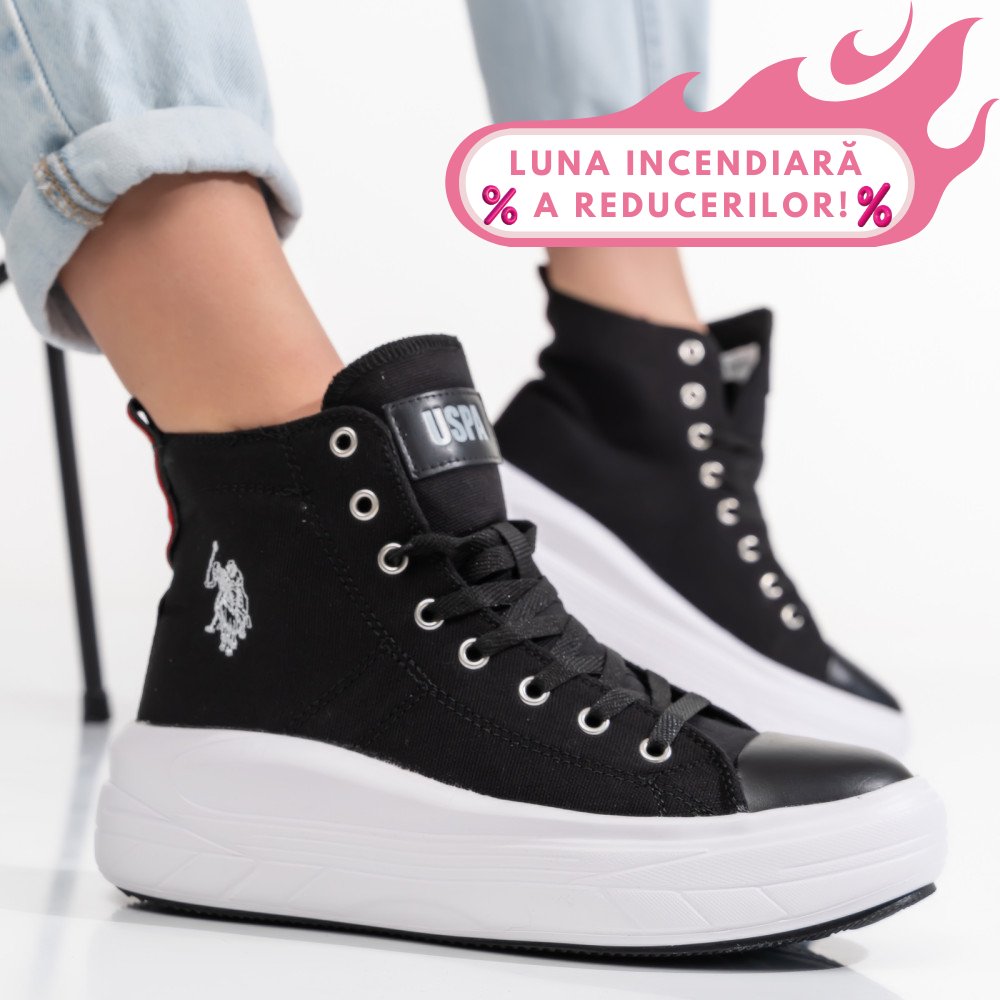 U.S. POLO ASSN, GHETE SPORT BLACK CLEMENTINE