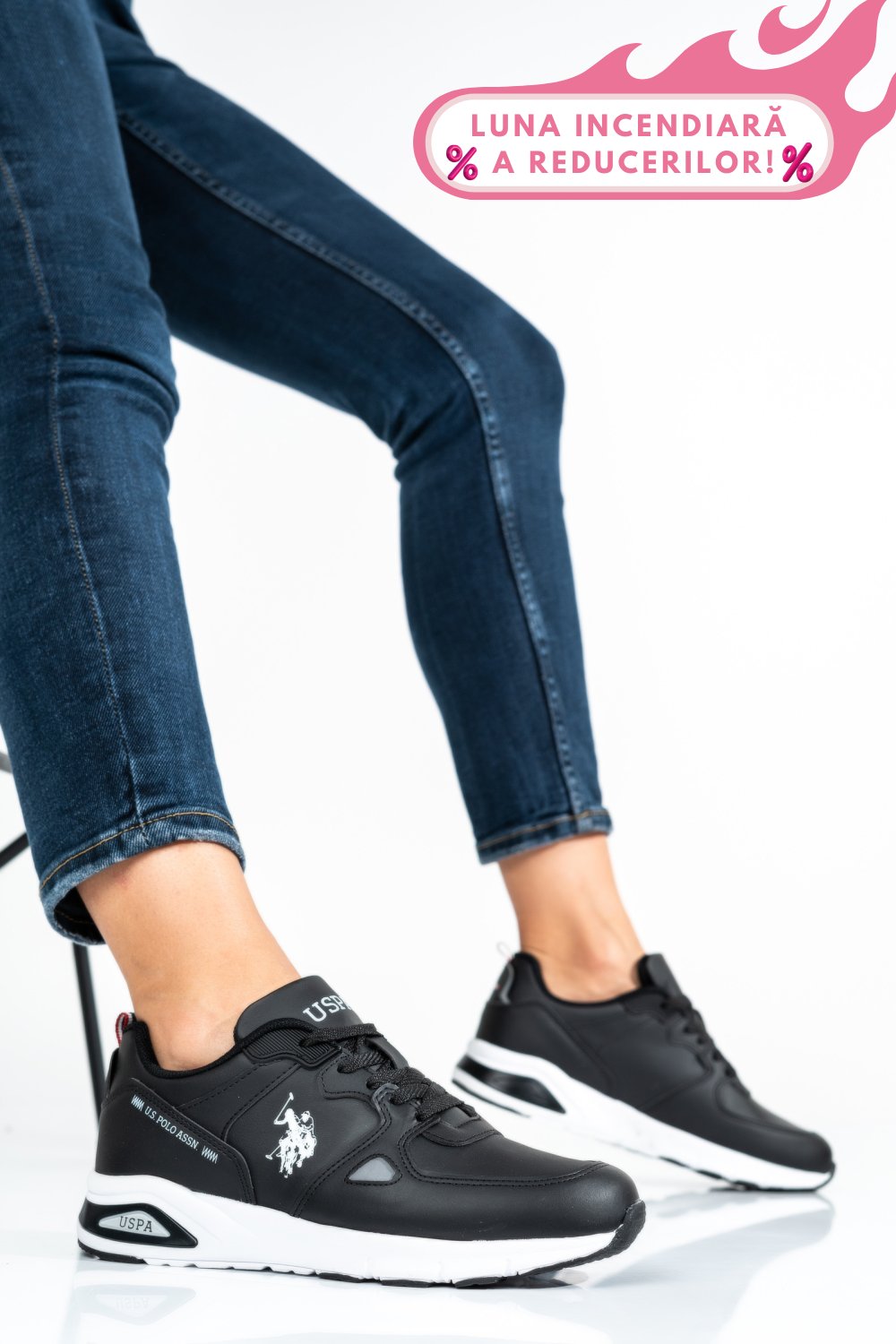 U.S. POLO ASSN, PANTOFI SPORT BLACK VANCE
