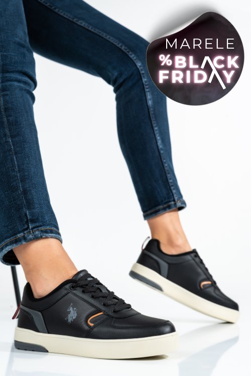 U.s. polo assn, pantofi sport black okita