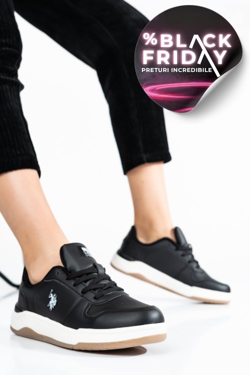 U.s. polo assn, pantofi sport black zeus